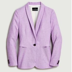 J. CREW New Parke Blazer in Stretch Linen - Orchid White TALL